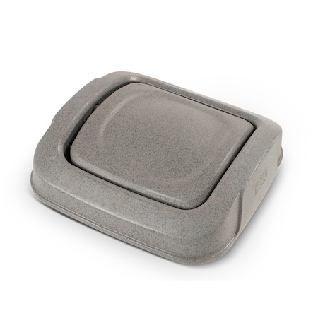 Toter 25 gal Square Trash Can, Graystone SSD25